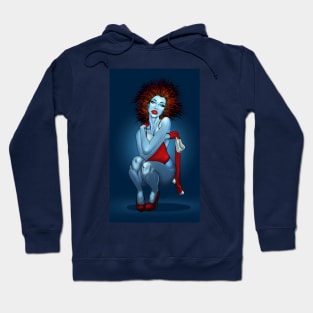 Blue woman Hoodie